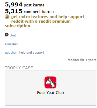 REDDIT ACCOUNT with 11309 karma, Post KARMA 5994 and Comment Karma 5315, 4 years 6 months